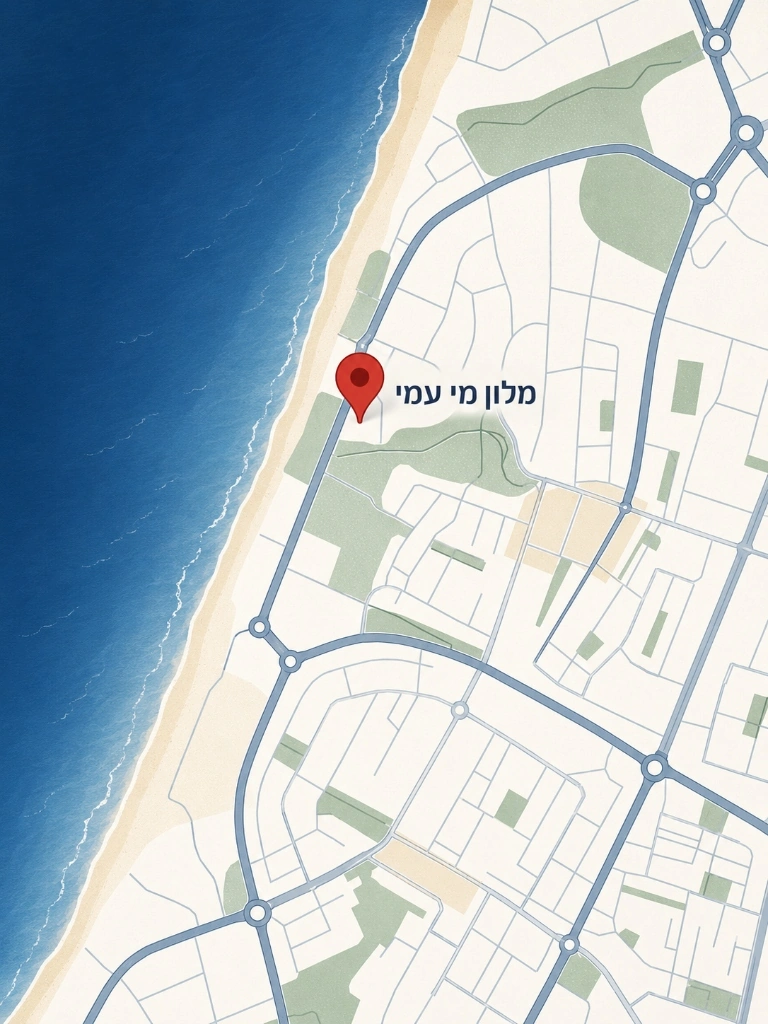 מפת מיקום מלון מי עמי אשדוד